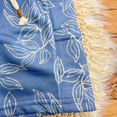Conj. Camiseta Resort Lifestyle e Bermuda - Areia e Azul Jeans